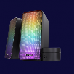 Trust GXT 611 WEZZ 2.0 Speaker Set LED  Remote control wired Controls on/off, volume control, right Connection type wired Cable length power cable 180 cm Cable length audio cable 180 cm Cable length satellite cable 120 cm  Power output (peak) 12 W Power o