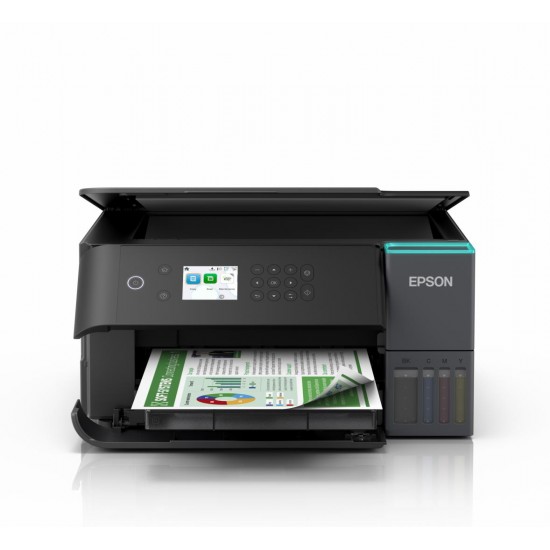 Multifunctional inkjet color Epson EcoTank CISS L6360, dimensiune A4 (Printare,Copiere, Scanare), printare borderless, viteza 33ppm alb-negru, 20ppm color, rezolutie 4800x1200 dpi, alimentare hartie 250 coli, duplex automat ,scanner CIS rezolutie 1200x240