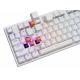 Tastatura gaming mecanica cu fir Genesis Thor 404, iluminare RGB, 107 taste, 11 butoane multimedia, alb