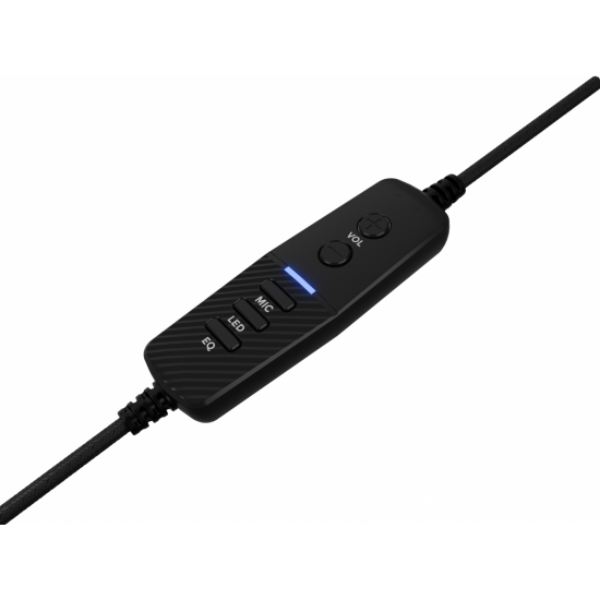 Casti gaming cu fir Genesis Neon 764, sunet 7.1 Surround, microfon, impendanta 32 ohm, frecventa raspuns 20 - 20.000 Hz, lungime cablu 220 cm, iluminare RGB, frecventa raspuns microfon 100 - 10000 Hz, sensibilitate microfon -42dB, impendanta microfon 2200