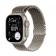 Apple Watch Ultra 3 GPS + Cellular 49mm Natural Titanium Case with Natural Titanium Milanese Loop - Small