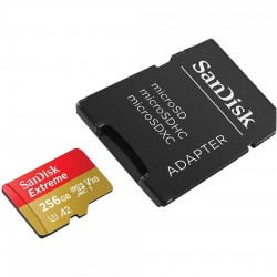 Card de Memorie MicroSDXC SanDisk Extreme PLUS, 256GB, Clasa 10, R/W speed: up to 100MB/s/ 90MB/s, include adaptor SD (pentru telefon) Card de Memorie MicroSDXC SanDisk Extreme PLUS, 256GB, Clasa 10, R/W speed: up to 100MB/s/ 90MB/s, include adaptor SD (pentru telefon)