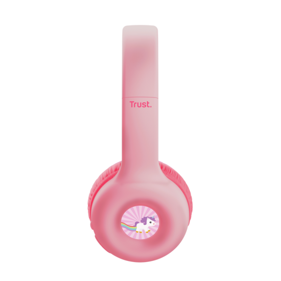 Casti Trust Nouna WS kids, frecventa raspuns 20 Hz - 20.000 Hz, senzivitate 92 dB, roz