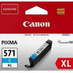 Cartus cerneala Canon CLI-571XL, cyan, capacitate 11ml, pentru Canon Pixma MG6850/MG6851, Canon Pixma MG5750/MG5751, Canon Pixma MG7750/MG7751/MG7752.