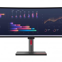 Monitor Lenovo ThinkVision P49w-30, 49'' IPS, DQHD (5120x1440), Anti- glare, 32:9, Curvature: 3800R, Brightness: 350 nits, Contrast ratio: 2000:1, Refresh Rate: 60Hz, Response time: 4 ms (Extreme mode) / 6 ms (Typical mode), Dot / Pixel Per Inch: 109 dpi,