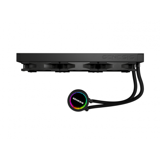 Cooler Procesor GENESIS HYDRIA 360 NEGRU, dimensiune radiator 397x120x27mm, 3 ventilatoare ARGB, Viteza ventilatoare: 500-1550 RPM, Airflow ventilatoare: 80 CFM, Suport AMD: AM4/AM5, suport INTEL: LGA 1151/1156/1150/1200/1700/1851