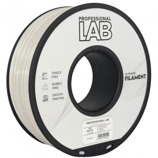 Filament 3D Proffesional Lab, Diamentru 1.75mm, Greutate: 1KG, Culoare: Alb, Material: ABS+, Temperatura: 220-250c. Filament 3D Proffesional Lab, Diamentru 1.75mm, Greutate: 1KG, Culoare: Alb, Material: ABS+, Temperatura: 220-250c.