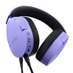 Casti gaming TrustGXT 490P Fayzo cu fir, interfata USB 2.0, frecventa de raspuns 20 Hz - 20.000 Hz, sensivitate 100 dB, mov