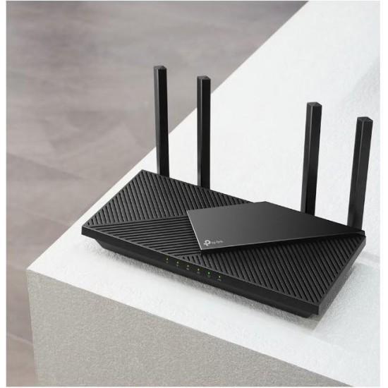 TP-Link Wireless Router, ARCHER AX55 PRO ;dual band AX3000 5 GHz: 2402 Mbps (802.11ax), 2.4 GHz: 574 Mbps(802.11ax), Standard and Protocol: IEEE 802.11ax/ac/n/a 5 GHz, IEEE 802.11ax/n/b/g 2.4 GHz, 4 x Antene Externe fixe, 1× Port WAN/LAN Gigabit de 2.5, 1