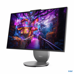 All-in-One Consumer Lenovo Yoga AIO 27IAH10 cu procesor Intel Core Ultra 7 255H pana la 5.1GHz, 27 inch, QHD, 16GB, Intel Arc 140T, FreeDos, Luna Grey, 3 ani garantie