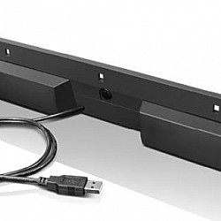 Lenovo USB Soundbar, Compatible with most Lenovo ThinkVision monitors Dual Speaker support with 1.25+1.25 total watts of output Audio volume controlled directly from the soundbar, Volume+ / volume- / mute button, Audio is linked to PC audio control, Integ