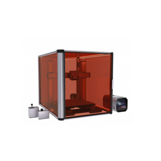 Imprimanta 3D Snapmaker Artisan 3DP, doua capete printare (IDEX), Volum printare: Dual 350mm × 400mm × 400mm, extruder stang 375mm × 400mm × 400mm, extruder drept 400mm × 400mm × 400mm, diametru duza: 0.4mm, temperatura duza: 300°C, viteza: 180mm/s, platf