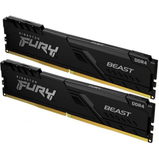 Memorie RAM Kingston DDR4 16GB 3200Mhz CL16 1.35V Dual Channel Kit Fury Beast Black XMP