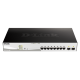 D-Link Switch 10 porturi POE smart maaged DGS-1210-10MP, Interfata: 8 x 10/100/1000Mbps, 2 x100/1000 SFP, Capacitate switch: 20 Gbps, Memorie: 128Mb DDR3, Flash 32Mb, Auto MDI/MDIX, Buget POE: 130W, Dimensiuni: 330 x 180 x 44 mm, Greutate: 1.77kg.