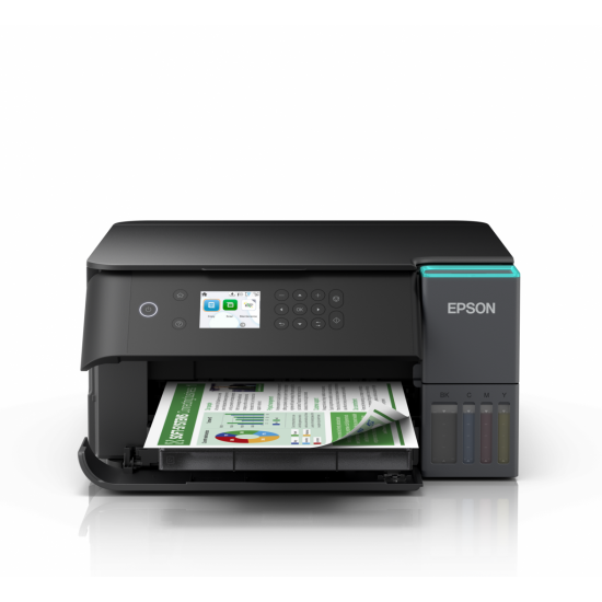Multifunctional inkjet color Epson EcoTank CISS L6360, dimensiune A4 (Printare,Copiere, Scanare), printare borderless, viteza 33ppm alb-negru, 20ppm color, rezolutie 4800x1200 dpi, alimentare hartie 250 coli, duplex automat ,scanner CIS rezolutie 1200x240