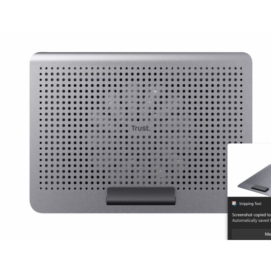 Stand cooling laptop Trust Exto, cabluri incluse USB-A to USB-A 100cm, nivel sunet 30 dBA, 35 dBA, viteza rotatie 650 RPM, argintiu