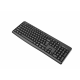 Tastatură wireless 2.4G Tastatură: cu rând independent de taste multimedia Mod: 2.4G Număr taste: 104 + 9 taste rapide Material: ABS Culoare: Negru Chipset: Huntersun Aspect: Orice aspect disponibil Tip interfață: USB Dimensiune: 442*152*25mm ; 440g Bater