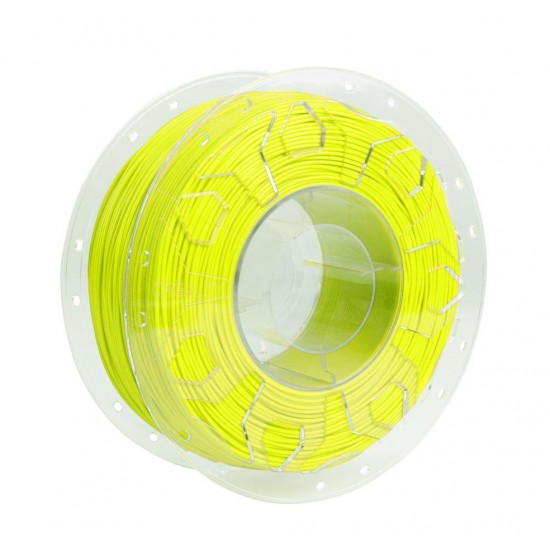 CREALITY CR PLA 3D Printer Filament, 1kg, fluorescent yellow, Printing temperature: 190-220, Filament diameter: 1.75mm, Tensile strength: 60MPa, Size of filament wheel: Diameter 200mm, height 66mm, hole diameter 56mm. Utilizare: pana la 6 luni de la desch