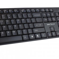 Kit tastatura + mouse Serioux NK9800WR, wireless 2.4GHz, US layout, multimedia, mouse optic 1200dpi, negru, USB, nano receiver