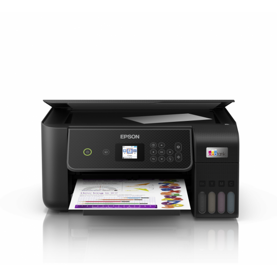 Multifunctional inkjet color Epson EcoTank CISS L3280, dimensiune A4 (Printare,Copiere, Scanare), printare borderless, viteza 33ppm alb- negru, 15ppm color, rezolutie 5760x1440 dpi, alimentare hartie 100 coli, scanner CIS rezolutie 1.200  x 2.400 DPI, int