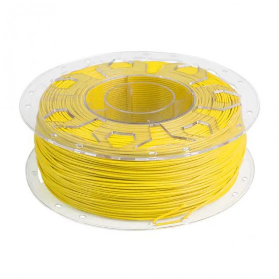 CREALITY CR PLA 3D Printer Filament, yellow, 1KG, Printing temperature: 190-220, Filament diameter: 1.75mm, Tensile strength: 60MPa, Size of filament wheel: Diameter 200mm, height 66mm, hole diameter 56mm. Utilizare: pana la 6 luni de la deschiderea ambal