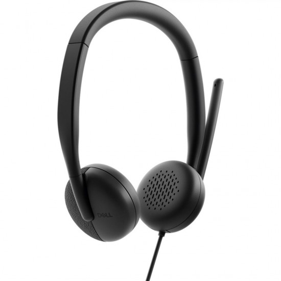 DELL WIRED HEADSET WH3024, Tech Specs: Audio (output/speaker): Speaker Size 28mm, Frequency Response 20Hz - 20kHz, Frequency Response (talk mode) 100Hz - 8kHz, Speaker Driver Sensitivity 119dB @ 1mW/1kHz, Noise cancellation Passive, User Hearing Protectio