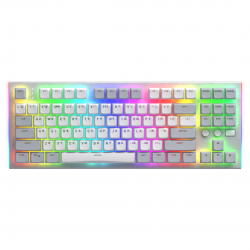 Tastatura mecanica cu fir Hator Gravity TKL conectivitate USB, polling rate 1000Hz, iluminare RGB cu functia de a customiza fiecare tasta individual, tip switch HATOR Aurum Orange Linear rev.2.0, durata de viata switch 70M de clickuri, material taste ABS,