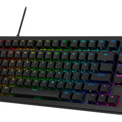 Tastatura gaming mecanica HyperX Alloy Rise, iluminare RGB (16,777,216 culori), Hyperx linear switch, 100% anti-ghosting, layout US, negru