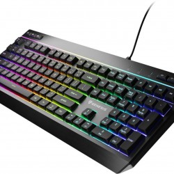 Tastatura gaming cu fir Genesis RHOD 530, tip membrana, iluminare RGB, numar taste 114, material ABS, lungime cablu 180cm, negru