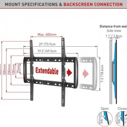 Suport TV de perete Barkan, pentru ecrane de pana la 13