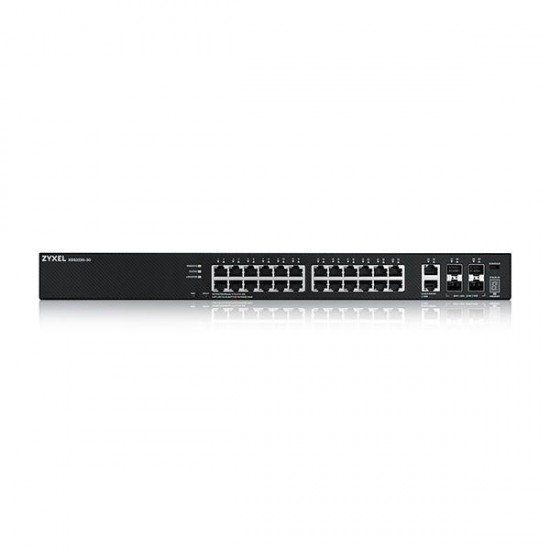 XGS2220-30, L3 Access Switch, 24x1G RJ45 2x10mG RJ45, 4x10G SFP+ Uplink, incl. 1 yr NebulaFlex Pro XGS2220-30, L3 Access Switch, 24x1G RJ45 2x10mG RJ45, 4x10G SFP+ Uplink, incl. 1 yr NebulaFlex Pro