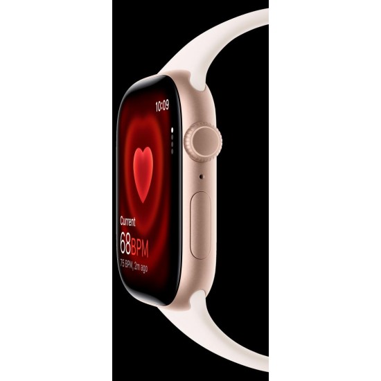 Apple Watch Series 11 GPS + Cellular 42mm Rose Gold Aluminium Case with Light Blush Sport Band - M/L