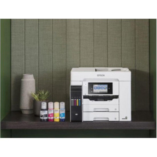 Multifunctional inkjet color CISS Epson L6580, dimensiune A4 (Printare, Copiere, Scanare, Fax), viteza 32 ppm alb-negru, 32ppm color, rezolutie 4800x1200 dpi, alimentare hartie 250 coli, ADF 50 coli scanner CIS rezolutie 1200x2400 dpi, DADF, fax memorie 1