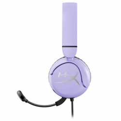 Casti gaming cu fir HyperX Cloud Mini, PC/Nintendo Switch/controllere PS/Xbox/tablete, volum limitat la 85dB, Bluetooth/Jack 3.5 mm, autonomie pana la 25 de ore, frecventa raspuns 20 Hz - 20 KHz, mov