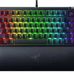 Tastatura mecanica gaming BlackWidow V4 75%, taste ABS, layout Intls. US (ISO),iluminare RGB, cu 6 butoane customizabile, suport pentru incheietura magnetic, negru