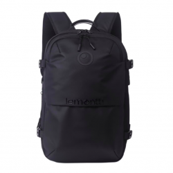 Lemontti Rucsac Smart Premium cu Vacuum si pompa vid 5 capete inclusa, 30-60L pentru cabina avion, impermeabil, doua mufe incarcare USB: USB-A si Type-C, extensie suplimentara, sistem antifurt, Negru