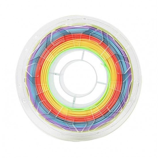 CREALITY CR PLA 3D Printer Filament, Rainbow, 1KG, Printing temperature: 190-220, Filament diameter: 1.75mm, Tensile strength: 60MPa, Size of filament wheel: Diameter 200mm, height 66mm, hole diameter 56mm. Utilizare: pana la 6 luni de la deschiderea amba