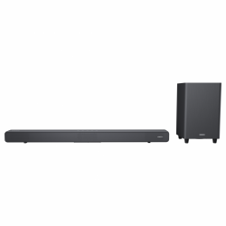 SOUNDBAR HORIZON HAV-S5950W / System 2.1 / Max Audio Power 160W (40W x2 + 80W) / Digital Optical / AUX (3.5mm) / HDMI-ARC (CEC) / BT 5.4 / USB Playback / DOT-Matrix Display / Remote + Button Keys / Impedance: 6Ω x2 + 4Ω / Signal to Noise Ratio (SNR): 73dB