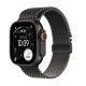 Apple Watch Ultra 3 GPS + Cellular 49mm Black Titanium Case with Black Titanium Milanese Loop - Medium