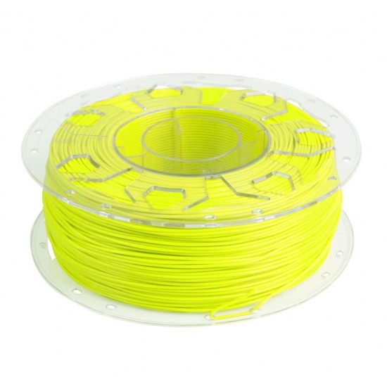 CREALITY CR PLA 3D Printer Filament, 1kg, fluorescent yellow, Printing temperature: 190-220, Filament diameter: 1.75mm, Tensile strength: 60MPa, Size of filament wheel: Diameter 200mm, height 66mm, hole diameter 56mm. Utilizare: pana la 6 luni de la desch