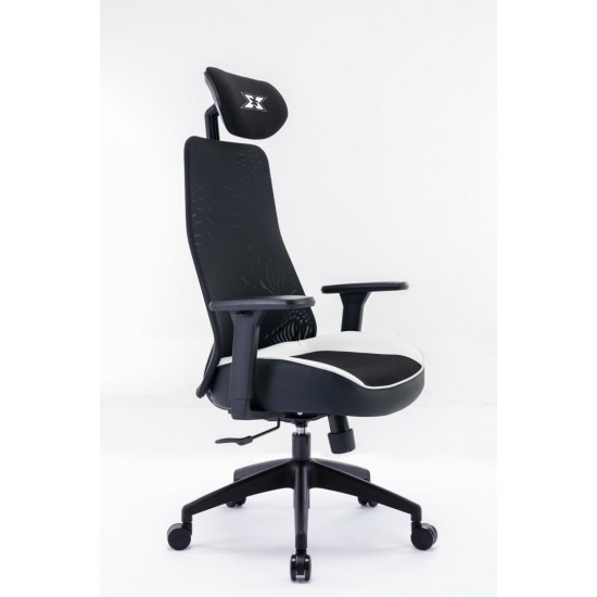 Scaun gaming Serioux Kyrian, adjustabil, piston pe gaz clasa 4, manere 3d, tetiere reglabile, baza stea cu 5 picioare, suporta pana la 150 kg, alb Scaun gaming Serioux Kyrian, adjustabil, piston pe gaz clasa 4, manere 3d, tetiere reglabile, baza stea cu 5 picioare, suporta pana la 150 kg, alb