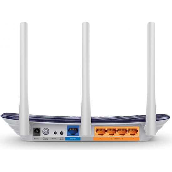 ROUTER TP-LINK wireless  750Mbps, 4 porturi 10/100Mbps, 3 antene externe, Dual Band AC750 