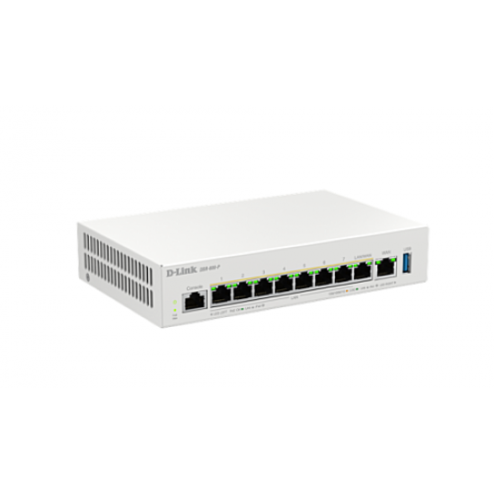 ROUTER D-Link wired 2.5 Gigabit, 1 x Gigabit WAN, 1 x 2.5G WAN/LAN, 7 x 2.5G LAN, 8 Port 802.3at PoE output, tehnologie VPN 