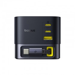 INCARCATOR retea Baseus Super GaN, Quick Charge 100W, 3 x USB Type-C, 1 x USB, negru 