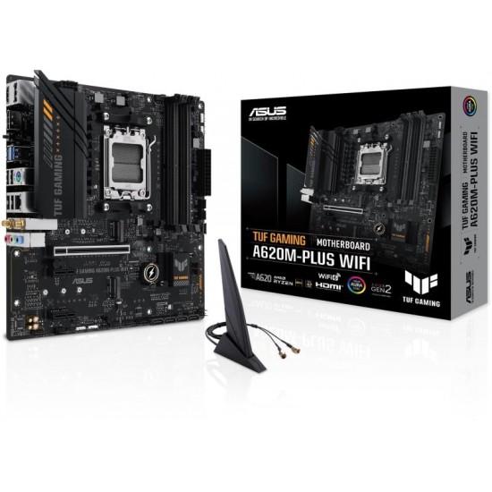 Placa de baza TUF GAMING A620M-PLUS WIFI,AMD A620, Socket AM5, mATX Placa de baza TUF GAMING A620M-PLUS WIFI,AMD A620, Socket AM5, mATX