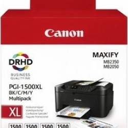 Combo-Pack  Original Canon CMYK, PGI-1500XLMULTI, pentru Maxify MB2050|MB2150|MB2350|MB2750, , (timbru verde 0.60 lei), 