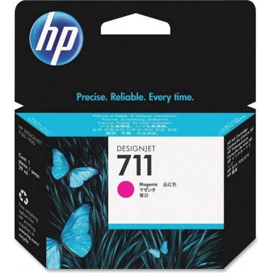 Cartus Cerneala Original HP Magenta, nr.711, pentru DesignJet T120|T520, , (timbru verde 0.15 lei), 