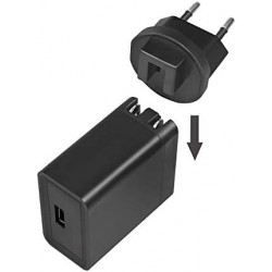 ALIMENTATOR retea 220V LOGILINK, universal, 1 x USB-A, maxim 3A (5V), 18W (12V/1.5A), adaptor US/AU/UK/EU, suport OCP/OVP/OHP/SCP, negru, 
