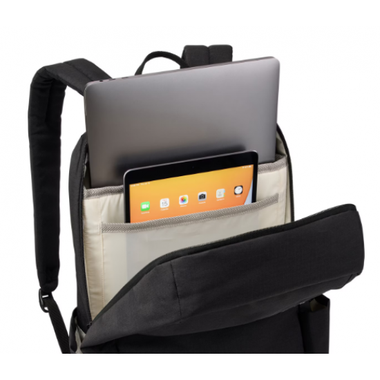 RUCSAC THULE, pt. notebook de max. 15.6 inch, 1 compartiment, buzunar frontal | buzunar lateral x 2, waterproof, poliester, negru, 