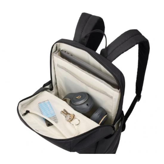 RUCSAC THULE, pt. notebook de max. 15.6 inch, 1 compartiment, buzunar frontal | buzunar lateral x 2, waterproof, poliester, negru, 